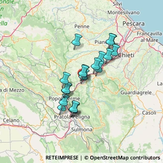 Mappa Via degli Alpini, 65029 Torre De' Passeri PE, Italia (11.54632)