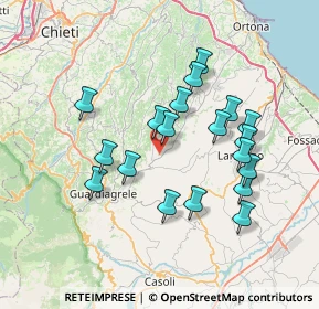 Mappa Contrada Malverno, 66036 Orsogna CH, Italia (6.98421)