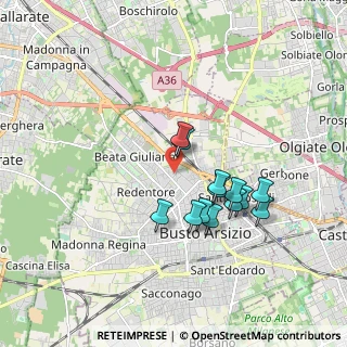 Mappa Via Giulio Bizzozero, 21052 Busto Arsizio VA, Italia (1.51692)