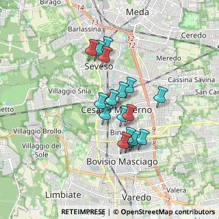 Mappa Via Addolorata, 20811 Cesano Maderno MB, Italia (1.33882)