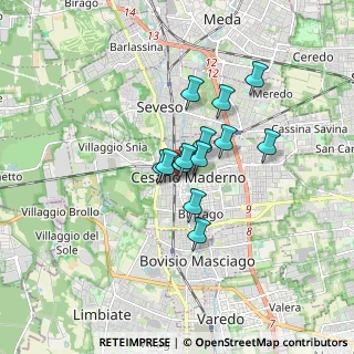 Mappa Via Addolorata, 20811 Cesano Maderno MB, Italia (1.09769)