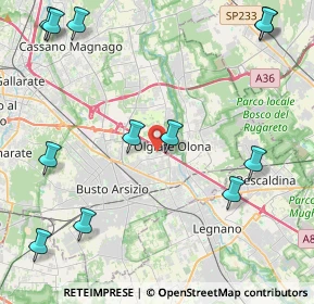 Mappa 21057 Olgiate Olona VA, Italia (5.6525)