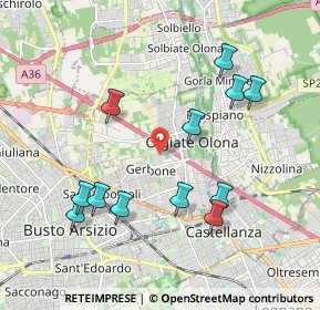 Mappa 21057 Olgiate Olona VA, Italia (2.02833)