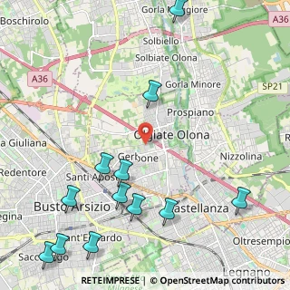 Mappa 21057 Olgiate Olona VA, Italia (2.85667)