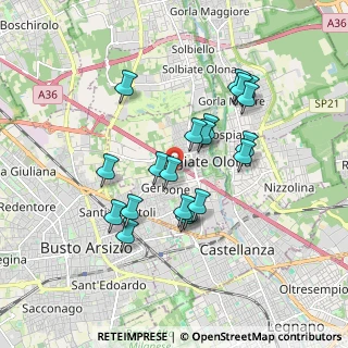 Mappa Via Ombrone, 21057 Olgiate Olona VA, Italia (1.575)