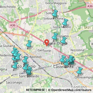 Mappa Via Ombrone, 21057 Olgiate Olona VA, Italia (2.7545)