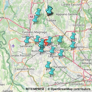 Mappa Via Ombrone, 21057 Olgiate Olona VA, Italia (7.6545)