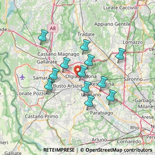 Mappa 21057 Olgiate Olona VA, Italia (6.08667)