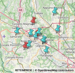 Mappa Via Nazzario Sauro, 21050 Marnate VA, Italia (5.68667)