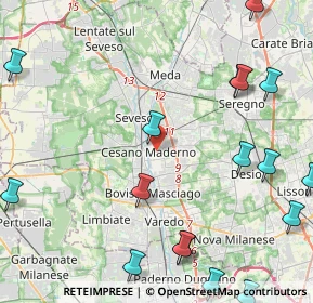 Mappa 20031 Cesano Maderno MB, Italia (6.408)