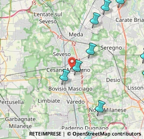 Mappa 20031 Cesano Maderno MB, Italia (6.22077)
