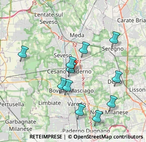 Mappa 20031 Cesano Maderno MB, Italia (3.70818)