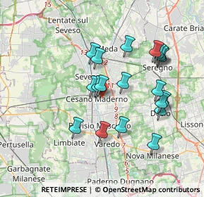 Mappa 20031 Cesano Maderno MB, Italia (3.469)