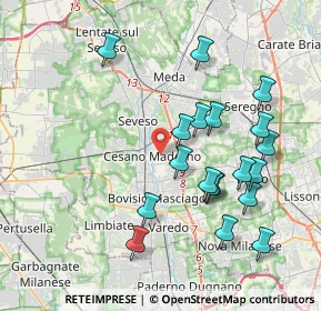 Mappa 20031 Cesano Maderno MB, Italia (3.95789)