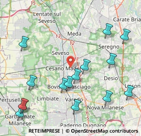 Mappa 20031 Cesano Maderno MB, Italia (5.08067)