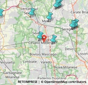 Mappa 20031 Cesano Maderno MB, Italia (5.01182)