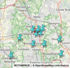 Mappa 20031 Cesano Maderno MB, Italia (3.30818)