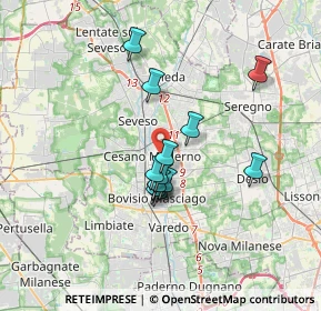 Mappa 20031 Cesano Maderno MB, Italia (2.68538)