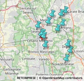 Mappa 20031 Cesano Maderno MB, Italia (3.35643)