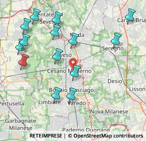 Mappa 20031 Cesano Maderno MB, Italia (4.60714)