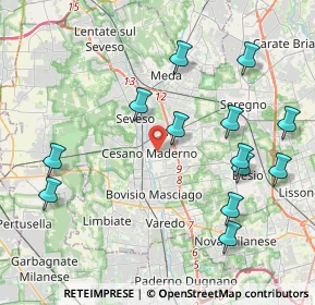 Mappa 20031 Cesano Maderno MB, Italia (4.50615)