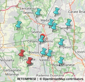 Mappa 20031 Cesano Maderno MB, Italia (4.03929)