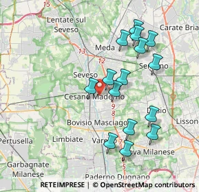 Mappa 20031 Cesano Maderno MB, Italia (3.68267)