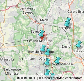 Mappa 20031 Cesano Maderno MB, Italia (5.19455)