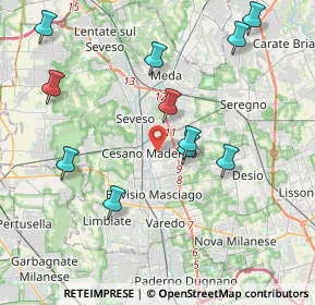 Mappa 20031 Cesano Maderno MB, Italia (4.28545)