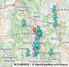 Mappa 20031 Cesano Maderno MB, Italia (3.765)