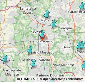 Mappa 20031 Cesano Maderno MB, Italia (6.24769)