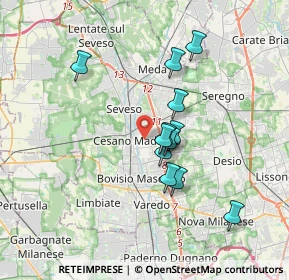 Mappa 20031 Cesano Maderno MB, Italia (2.90833)