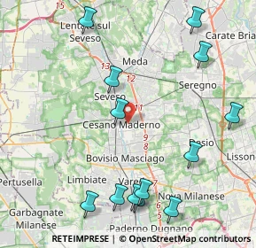 Mappa 20031 Cesano Maderno MB, Italia (5.03462)