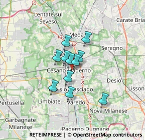 Mappa 20031 Cesano Maderno MB, Italia (2.10636)
