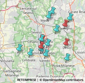 Mappa 20031 Cesano Maderno MB, Italia (3.54071)