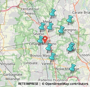 Mappa 20031 Cesano Maderno MB, Italia (3.48727)