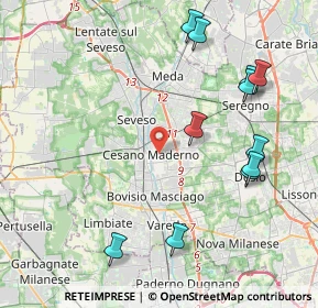 Mappa 20031 Cesano Maderno MB, Italia (4.73273)