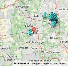 Mappa 20031 Cesano Maderno MB, Italia (4.5495)