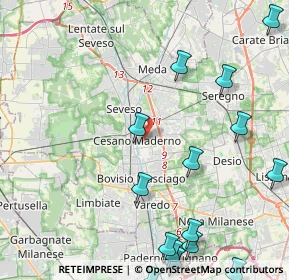 Mappa 20031 Cesano Maderno MB, Italia (6.603)