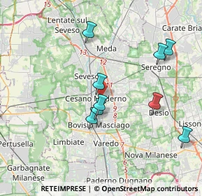 Mappa 20031 Cesano Maderno MB, Italia (5.26154)