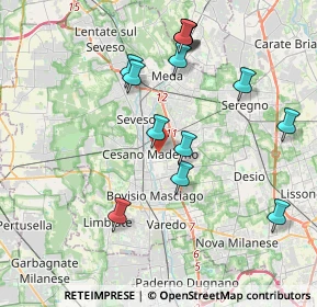 Mappa 20031 Cesano Maderno MB, Italia (4.00357)