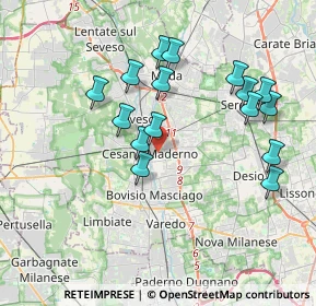Mappa 20031 Cesano Maderno MB, Italia (3.67313)