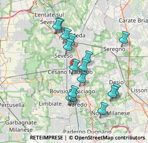 Mappa 20031 Cesano Maderno MB, Italia (3.24375)