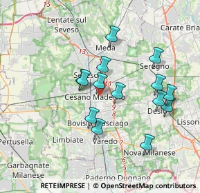 Mappa 20031 Cesano Maderno MB, Italia (3.24857)