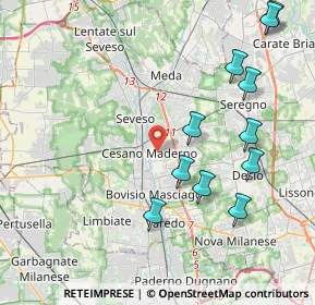 Mappa 20031 Cesano Maderno MB, Italia (4.57273)