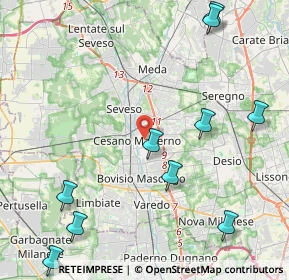 Mappa 20031 Cesano Maderno MB, Italia (6.14667)