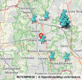 Mappa 20031 Cesano Maderno MB, Italia (4.59889)