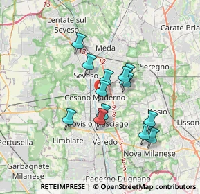 Mappa 20031 Cesano Maderno MB, Italia (2.75385)