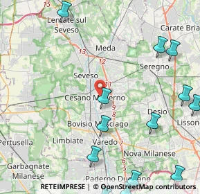 Mappa 20031 Cesano Maderno MB, Italia (6.57067)