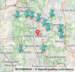 Mappa 20031 Cesano Maderno MB, Italia (3.95364)